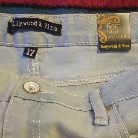 Hollywood and Vine High Waisted Denim Shorts - Picture 2 of 3
